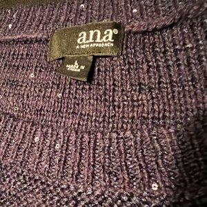 Ana lite sheer sweater  navy blue with small beads/ sequins sewn in